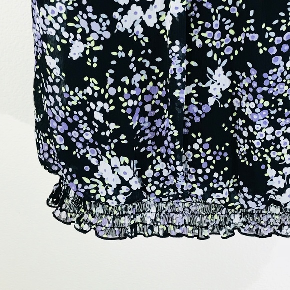 SOLD Maybe Floral Print Blouse Collar Size L - Picture 5 of 5